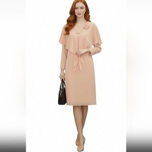 Vintage Blush Capelet Dress Size 8 NWT